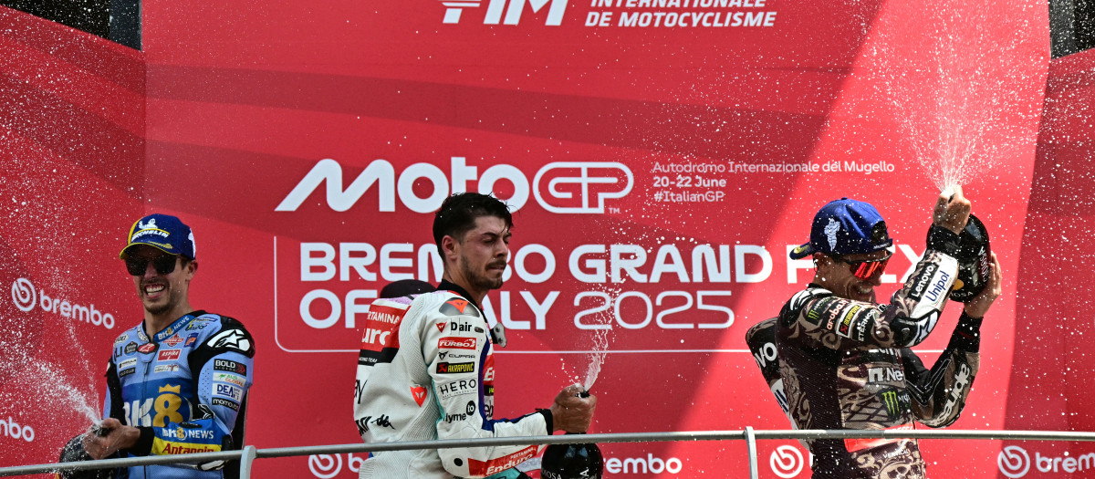 El podio del Gran Premio de Italia del pasado fin de semana