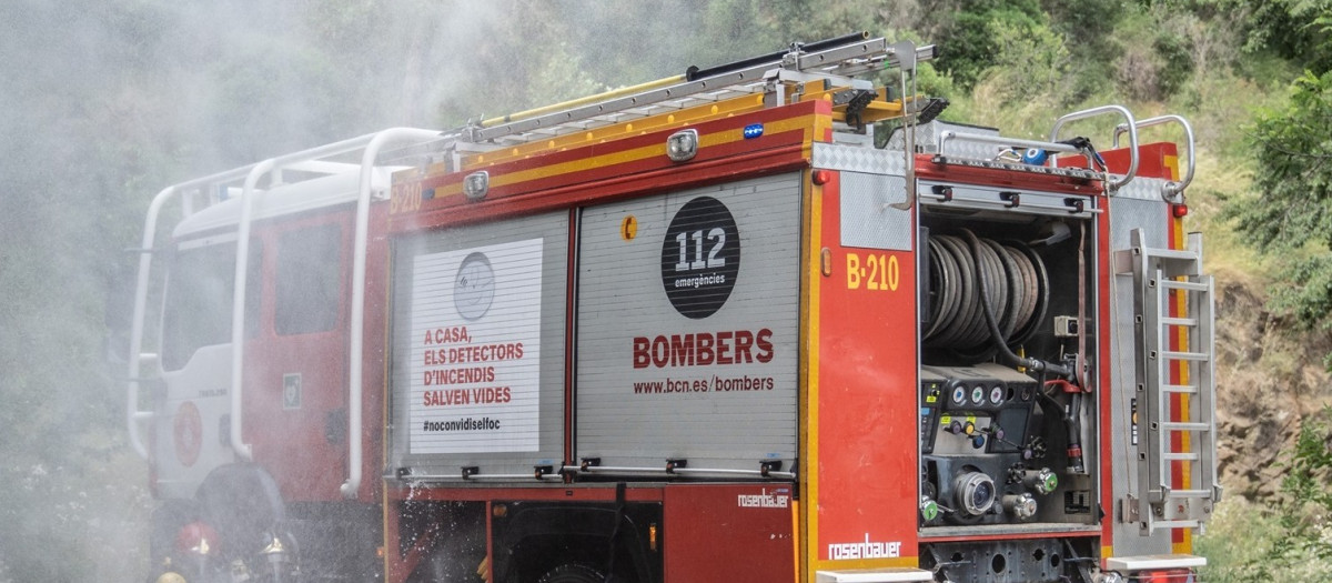 Un camión de bomberos en Barcelona, en una imagen de archivo