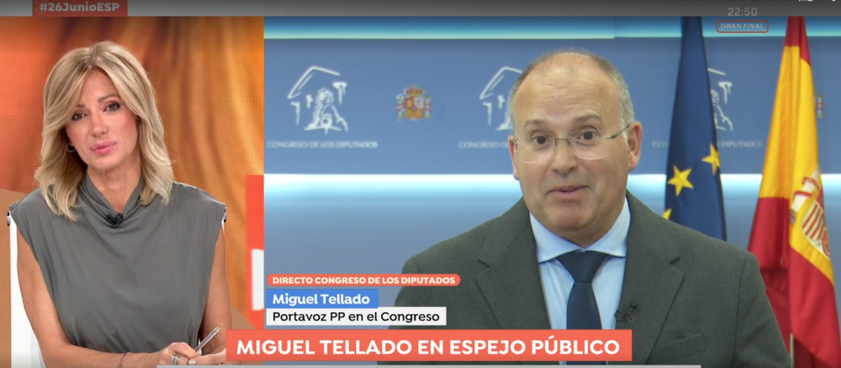 Miguel Tellado, en 'Espejo Público'