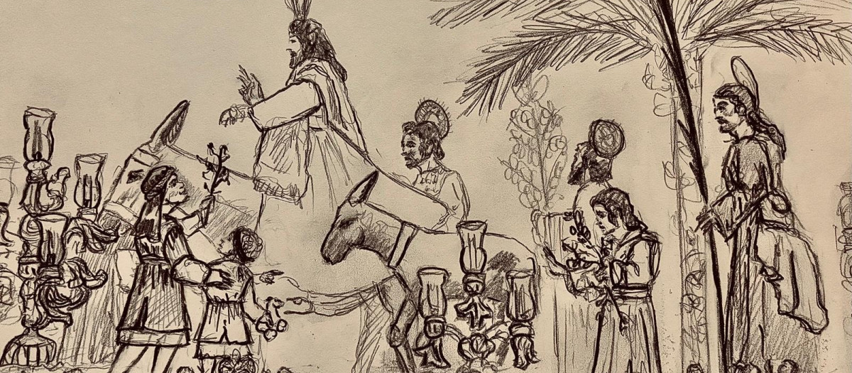 Boceto del nuevo misterio de la Pollinica de Cabra