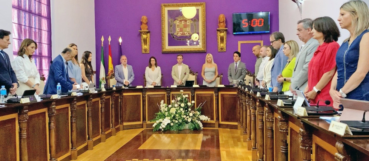 Minuto de silencio del pleno del Ayuntamiento de Jaén por el hombre fallecido