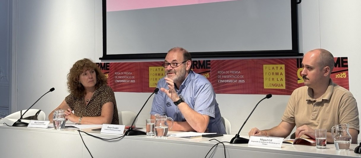 Presentación del 'InformeCAT 2025' de Plataforma per la Llengua, este lunes