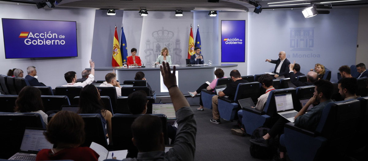 La rueda de prensa de este martes en la Moncloa