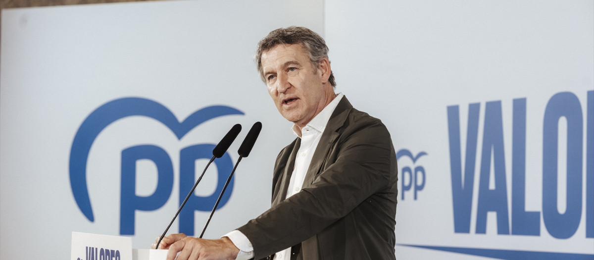 El presidente del Partido Popular, Alberto Núñez Feijóo