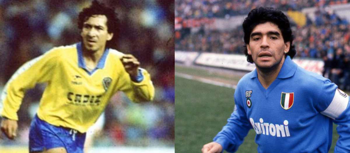 Mágico González y Diego Armando Maradona