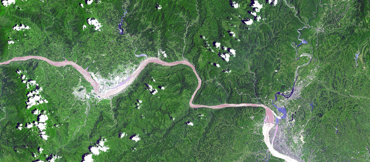La Presa de las Tres Gargantas vista desde el espacio