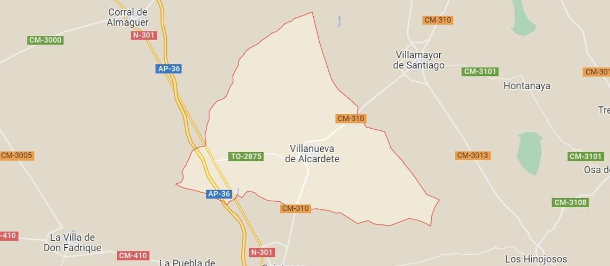 (Foto de ARCHIVO)
Villanueva de Alcardete (Toledo)

REMITIDA / HANDOUT por GOOGLE MAPS
Fotografía remitida a medios de comunicación exclusivamente para ilustrar la noticia a la que hace referencia la imagen, y citando la procedencia de la imagen en la firma
23/5/2022