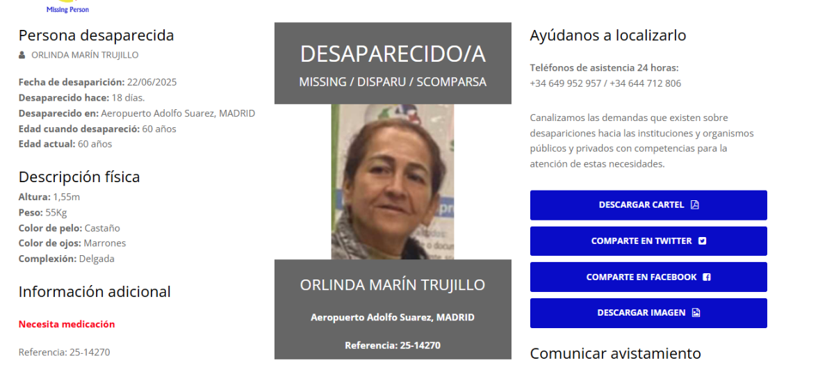 Cartel de SOS Desaparecidos