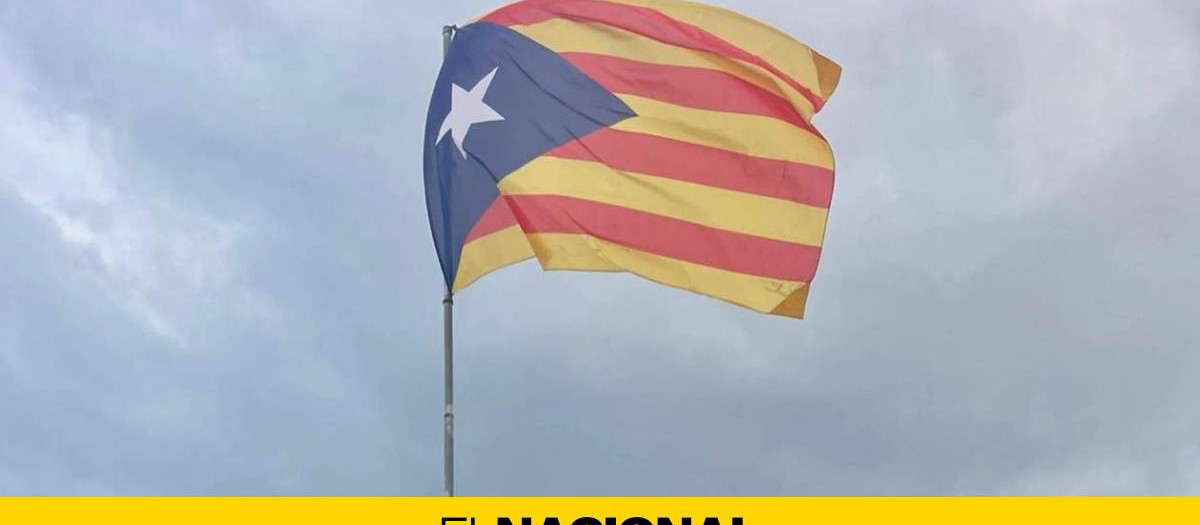 La estelada que ondeaba en Lloret de Mar