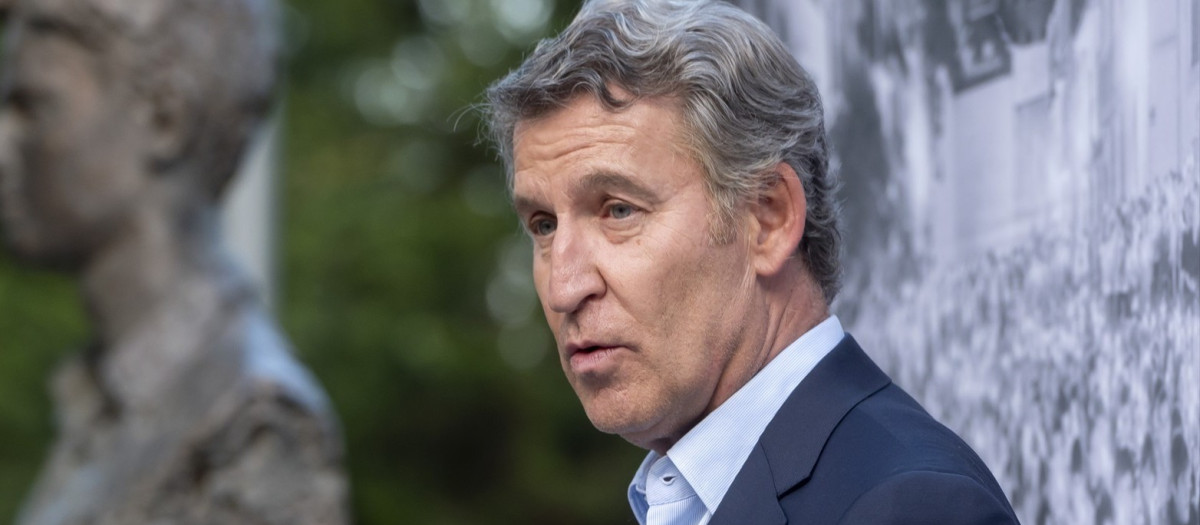 El presidente del PP, Alberto Núñez Feijóo, este miércoles