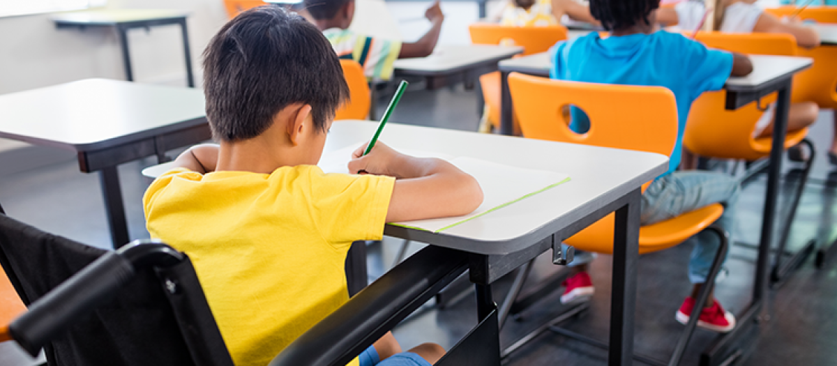 Aula en una escuela pública de Cataluña
