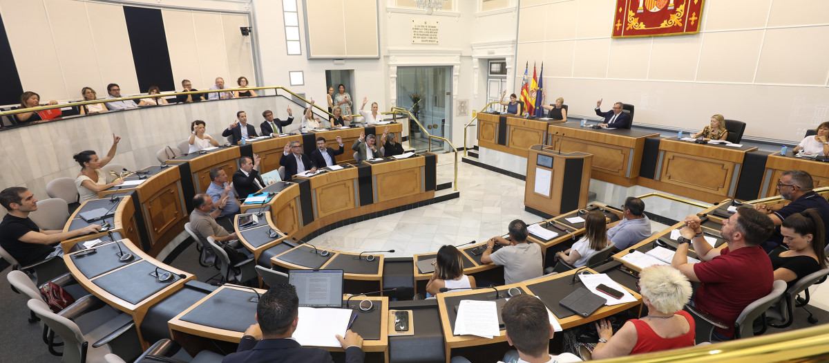Pleno de la Diputación de Alicante, este lunes