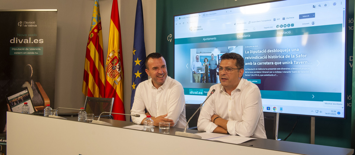 Imagen de la presentación de la nueva web de la Diputación de Valencia