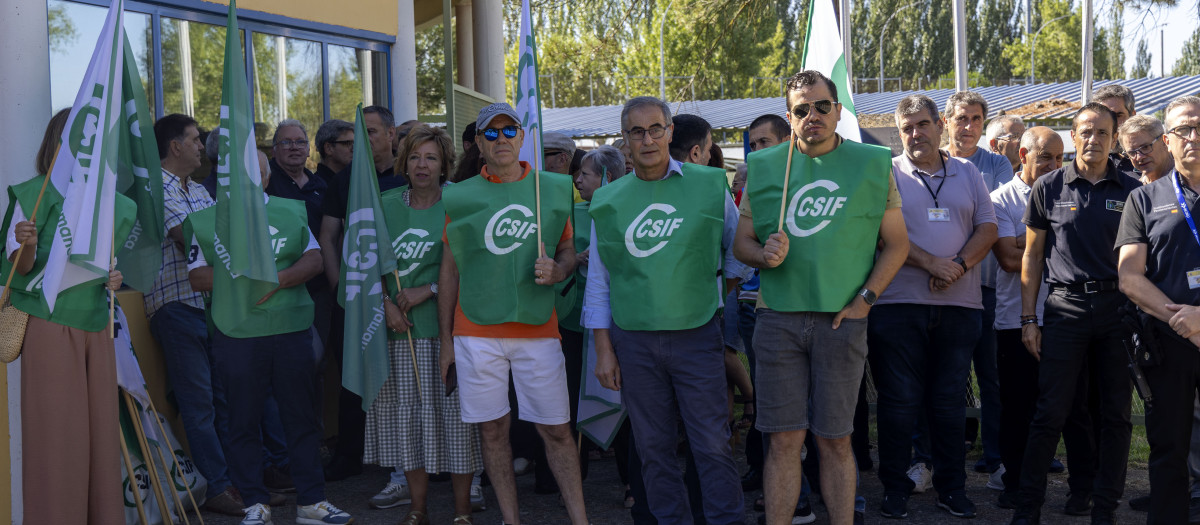 Manifestación de funcionarios de prisiones en Salamanca