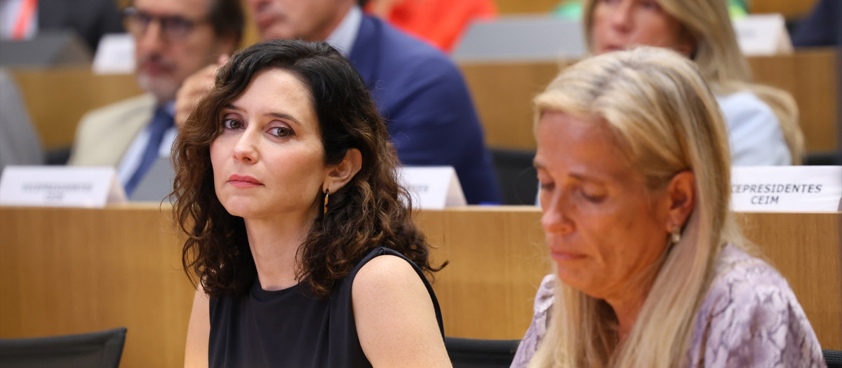 Isabel Díaz Ayuso en la clausura la Asamblea General de la Confederación Empresarial de Madrid
