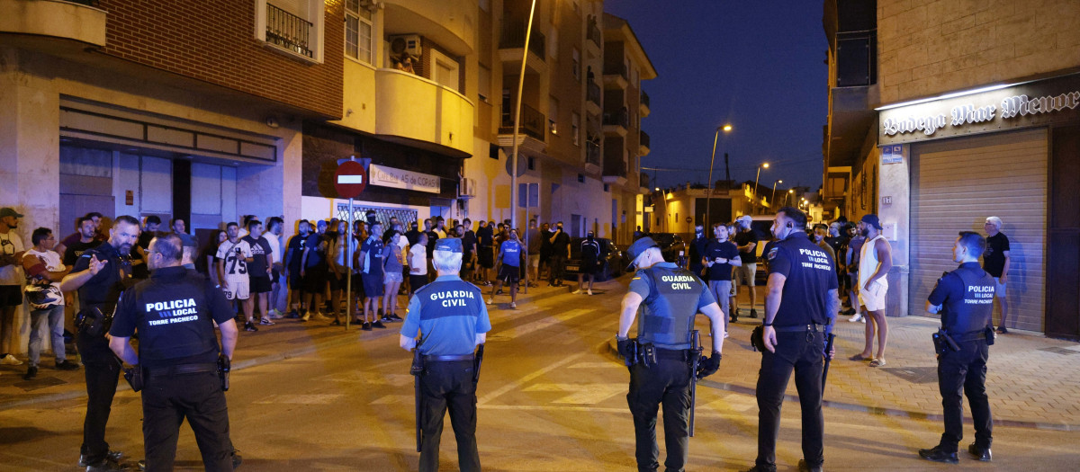Agentes desplegados en Torre Pacheco para contener los disturbios vividos en Torre Pacheco