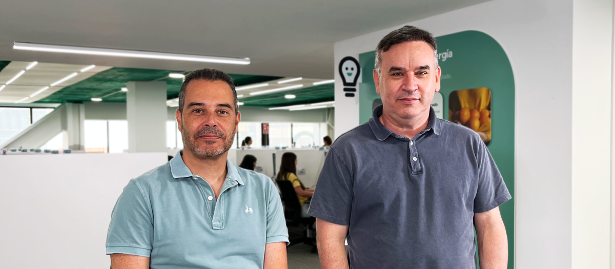 Imagen de izquierda a derecha del cofundador y responsable de compra de energía, Ricardo Margalejo, y el CEO y confundador, Antonio Picazo