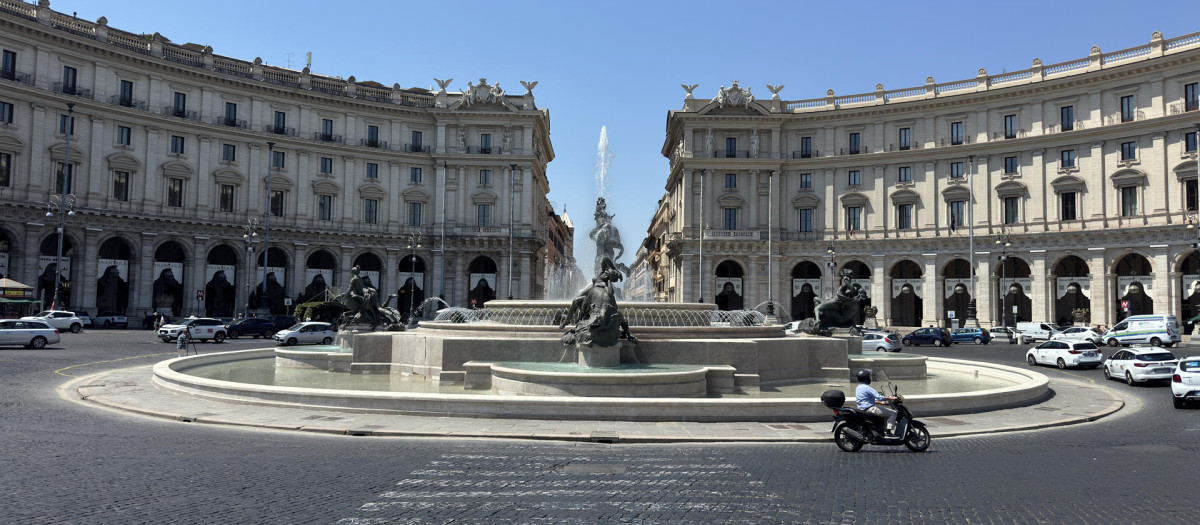 Fuente de las Náyades, en Roma