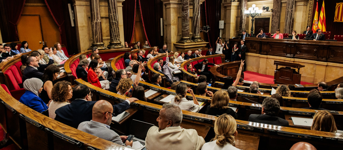Pleno del Parlament en el que se ha votado la moción del PP