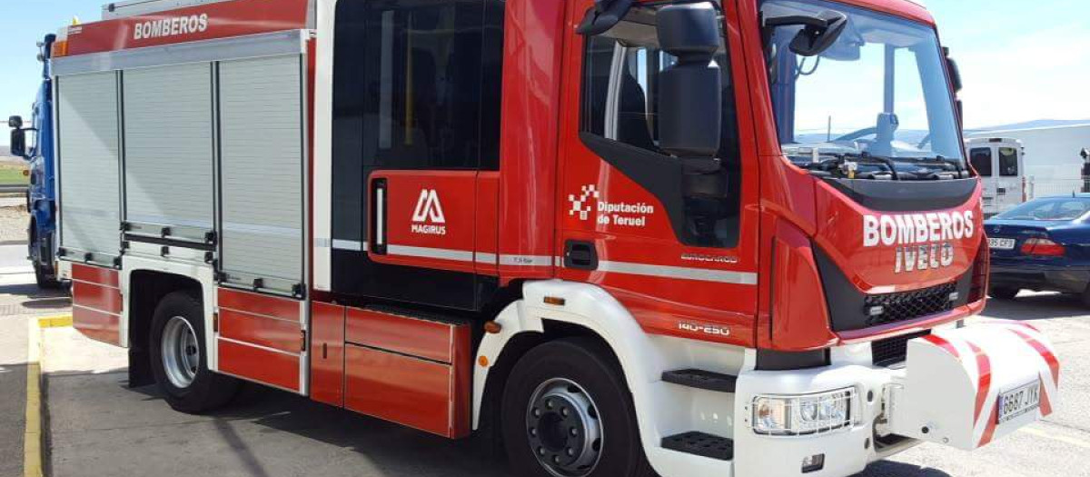 Camión de bomberos de la diputación de Teruel