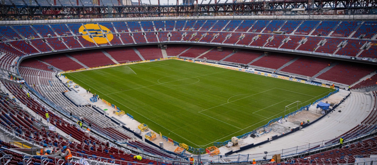 El Spotify Camp Nou, todavía en obras, a 10 de julio de 2025

REMITIDA / HANDOUT por FCB
Fotografía remitida a medios de comunicación exclusivamente para ilustrar la noticia a la que hace referencia la imagen, y citando la procedencia de la imagen en la firma
10/7/2025