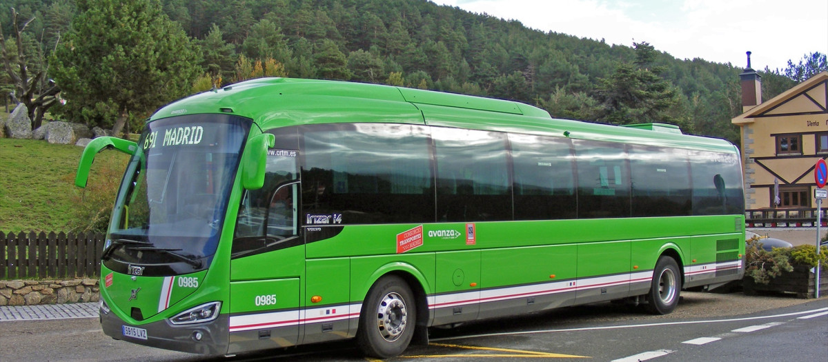 Bus interurbano del Consorcio Regional de Transportes de Madrid.