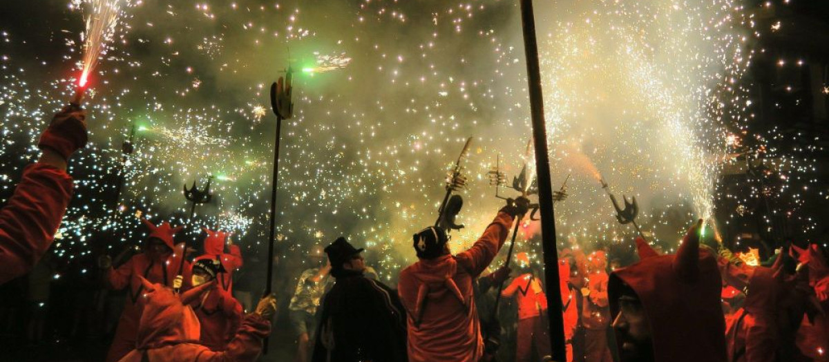 Imagen de archivo del Correfoc de la Feria de Julio de Valencia 2024