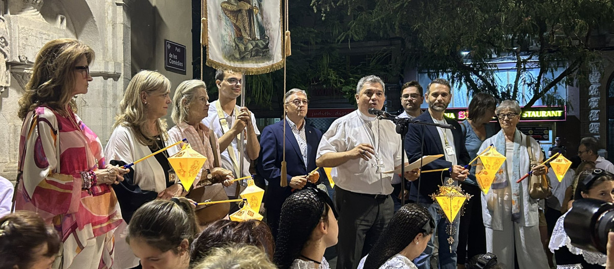 Arrancada de la romería ayer