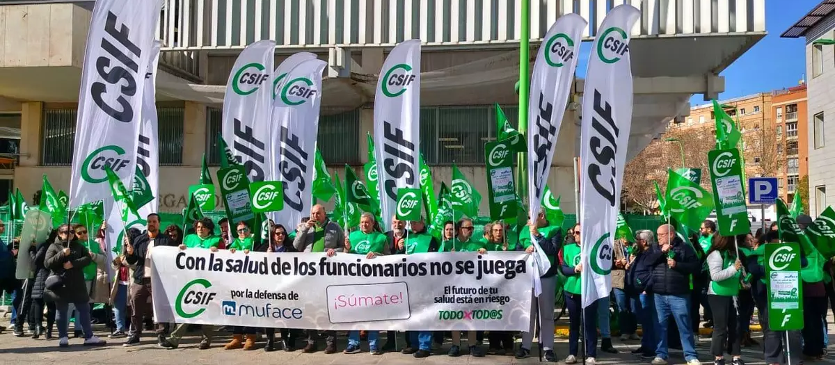 Concentración del CSIF por la crisis de Muface