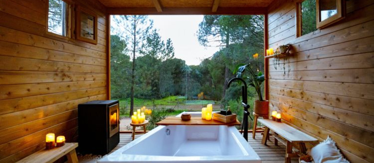 Tienda Anza, con baño privado + bañera exterior