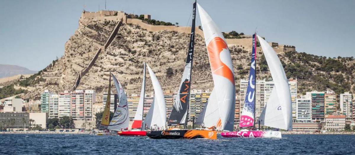 Imagen de archivo de la vuelta al mundo en vela de Alicante en la edición 2023