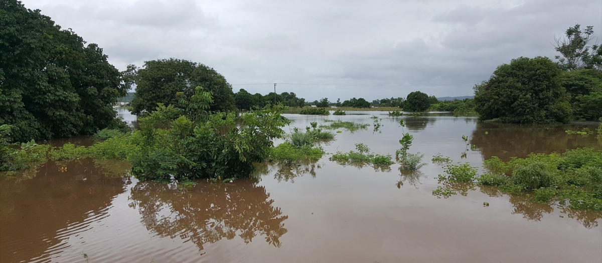 Un paisaje rural inundado en Malaui, en una imagen de archivo