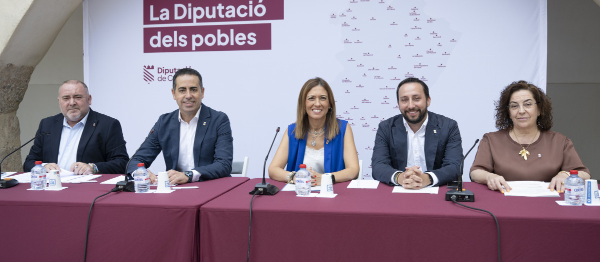 Imagen de la rueda de prensa de la Diputación de Castellón sobre el balance de la Plana Alta