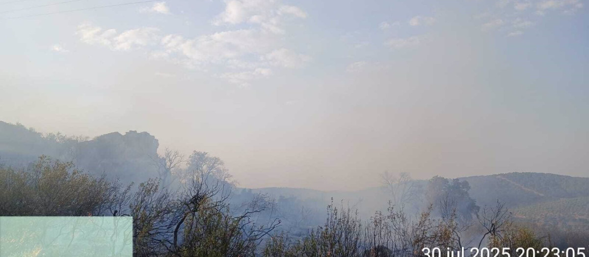 Imagen técnica del incendio de Espiel.
El plan contra los incendios forestales de la comunidad de Andalucía, el Plan Infoca, ha dado por controlado a última hora de este miércoles 30 de julio el incendio declarado esa misma tarde en los montes de Espiel (Córdoba).
POLITICA
INFOCA