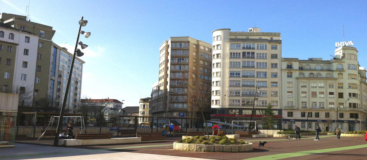 Plaza España en Ferrol