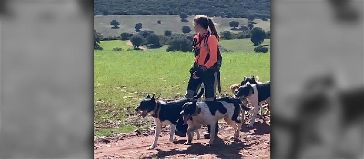 Cada vez más mujeres son Rehaleras. Entran al monte liderando sus de perros a los que defienden y apoyan en cualquier circunstancia.