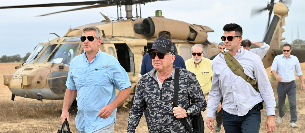 Steve Witkoff, enviado de la Casa Blanca en Oriente Medio, durante su visita a Gaza