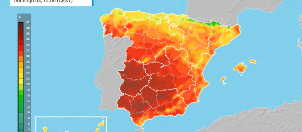 Tiempo de este domingo, 3 de agosto