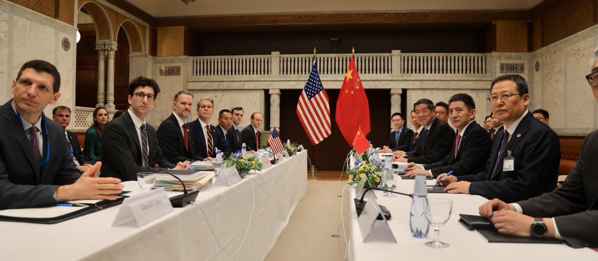 Delegaciones negociadoras de EE.UU. y China en Estocolmo, Suecia