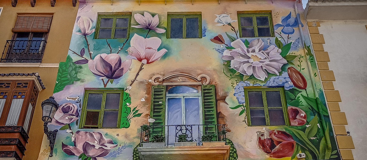 Uno de los murales de proyecto Art Baniana, en Baena