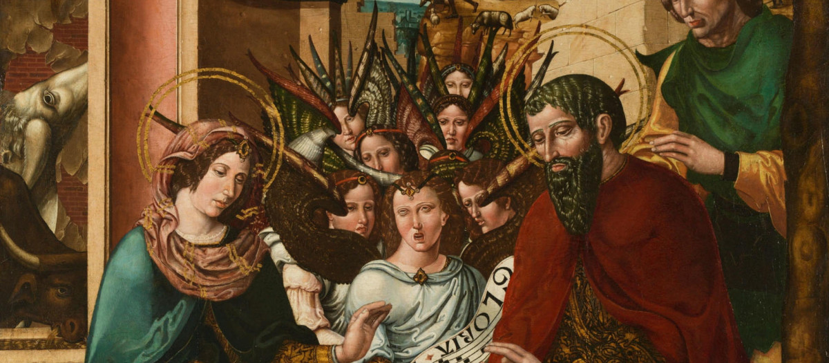 Tabla 'La Natividad' del Monasterio de Sijena, expuesta en El Prado