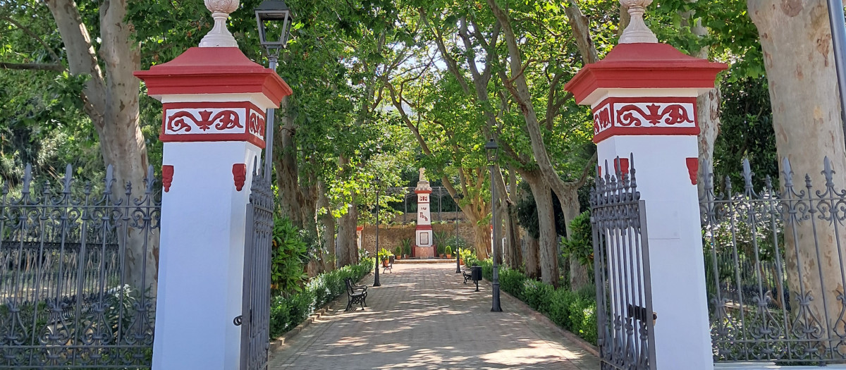 Entrada la Jardín de las Piletas de Sanlúcar de Barrameda