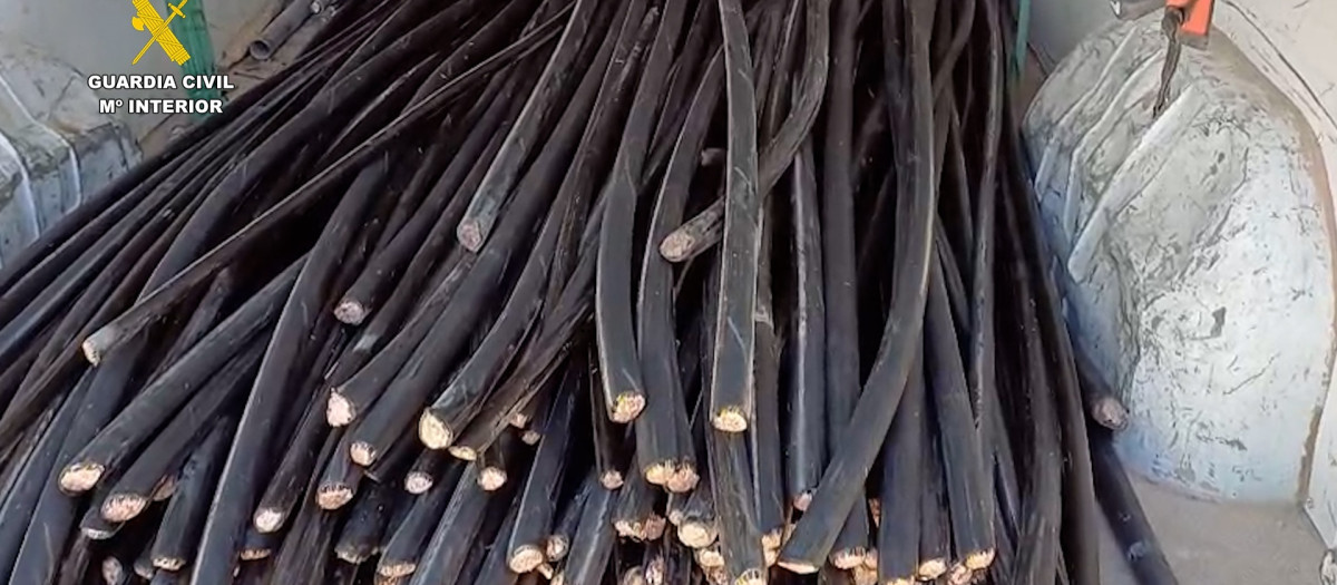 Cable de cobre robado