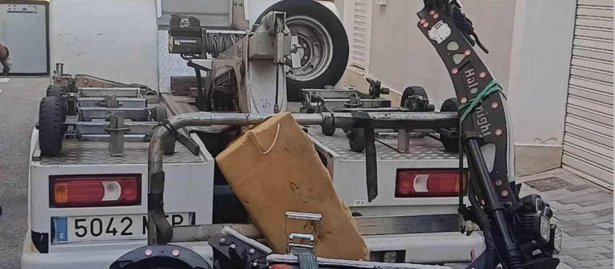 El patinete eléctrico incautado por la Policía Local de Torrevieja cuando circulaba a más de 130 kilómetros por hora