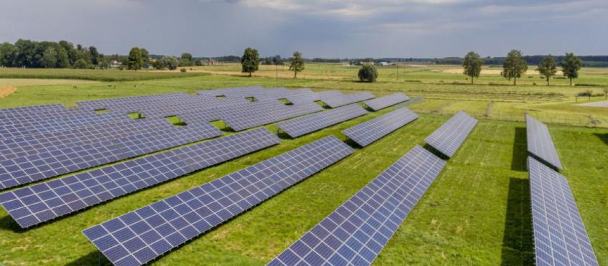 Un campo de placas solares en Zamora, en una imagen de archivo