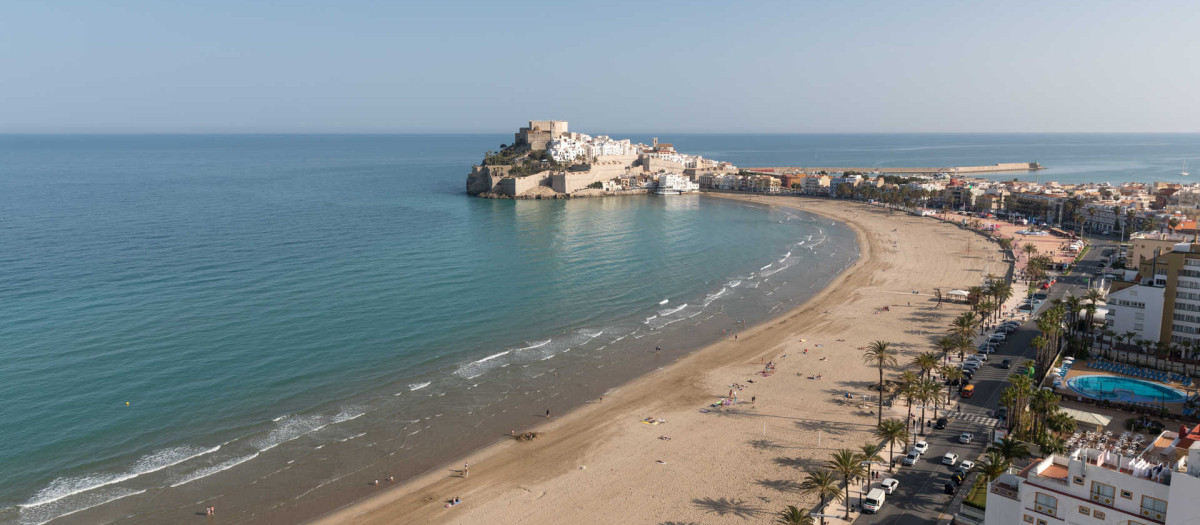 Imagen de archivo de la Playa Norte de Peñíscola, Castellón