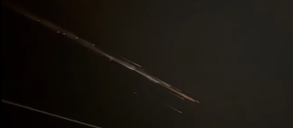 Imagen del 'meteorito' visto desde Alicante