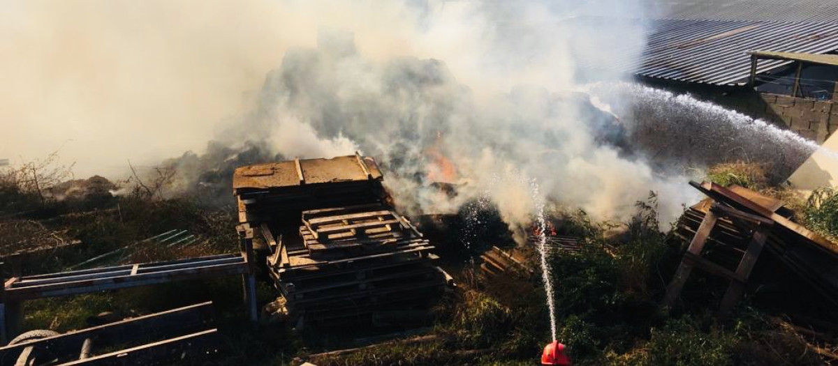 Incendio en Puebla de Alfindén