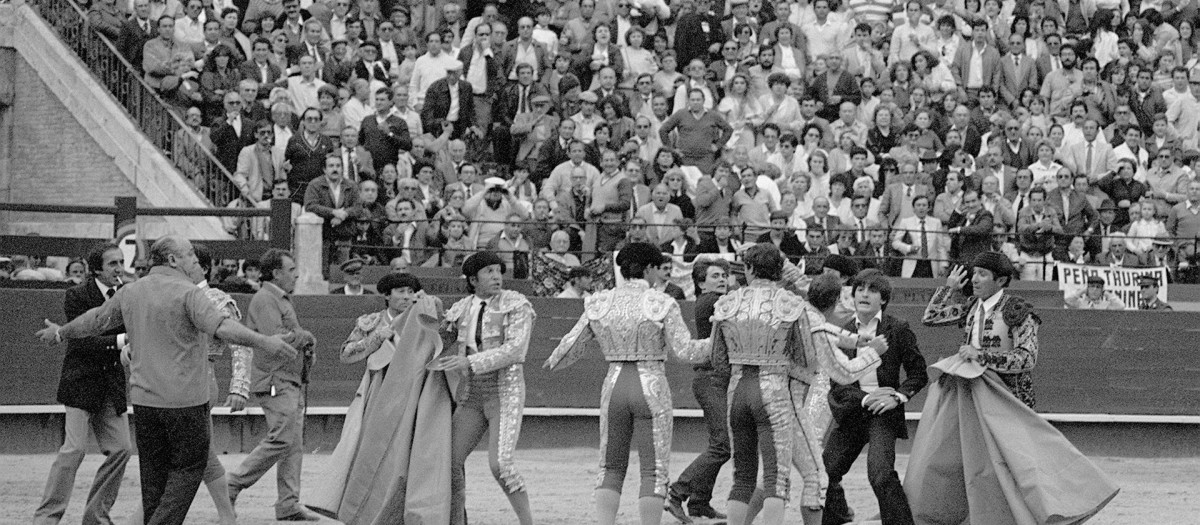 Pelea entre Manzanares y Soro en mayo de 1985