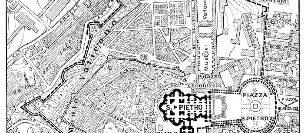 Mapa de la Ciudad del Vaticano en 1929